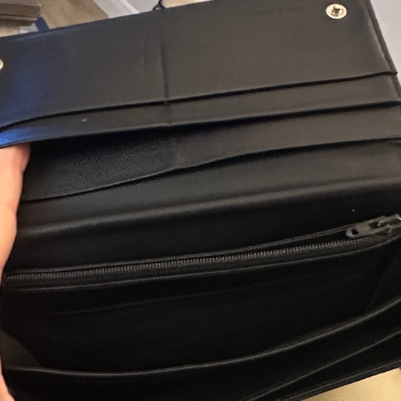 Prada Black Leather Clutch with Silver Accent - Picture 3 of 7